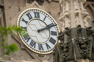 Ornate clock face on a heritage building