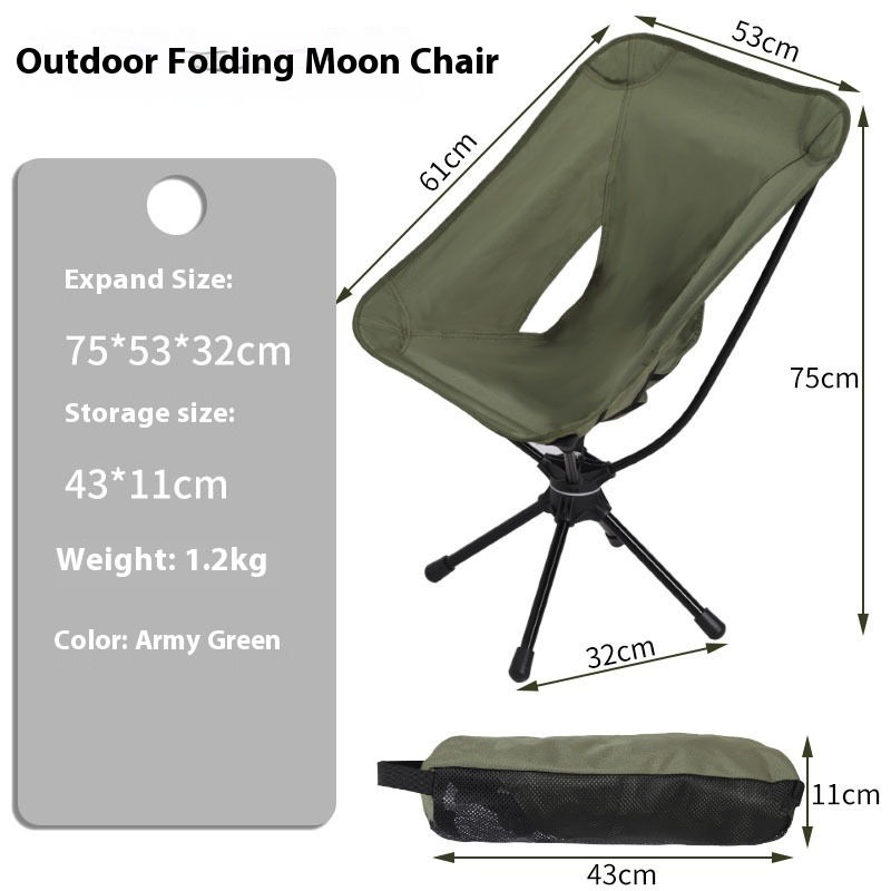 Thumbnail: 360° Rotating Folding Aluminum Outdoor Chair