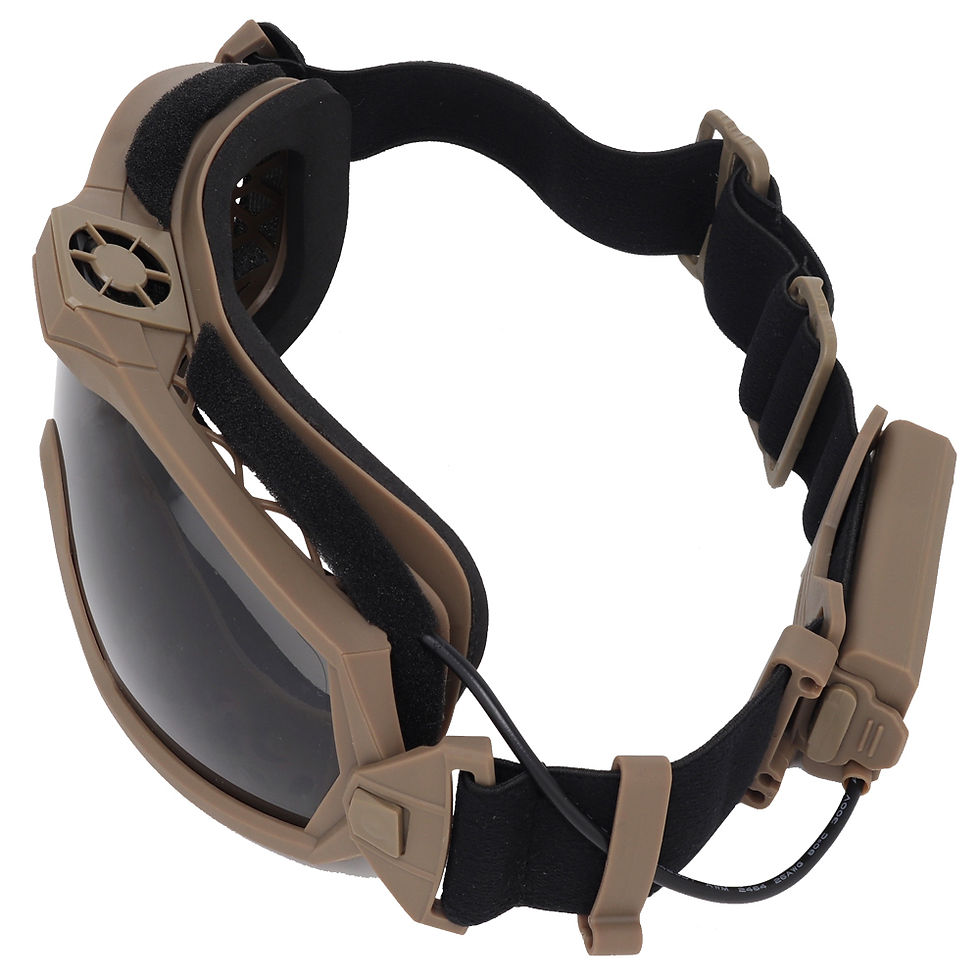 Thumbnail: Tactical Anti-fog Goggles Ski Airsoft CS Protective Glasses Transparent Black 2 