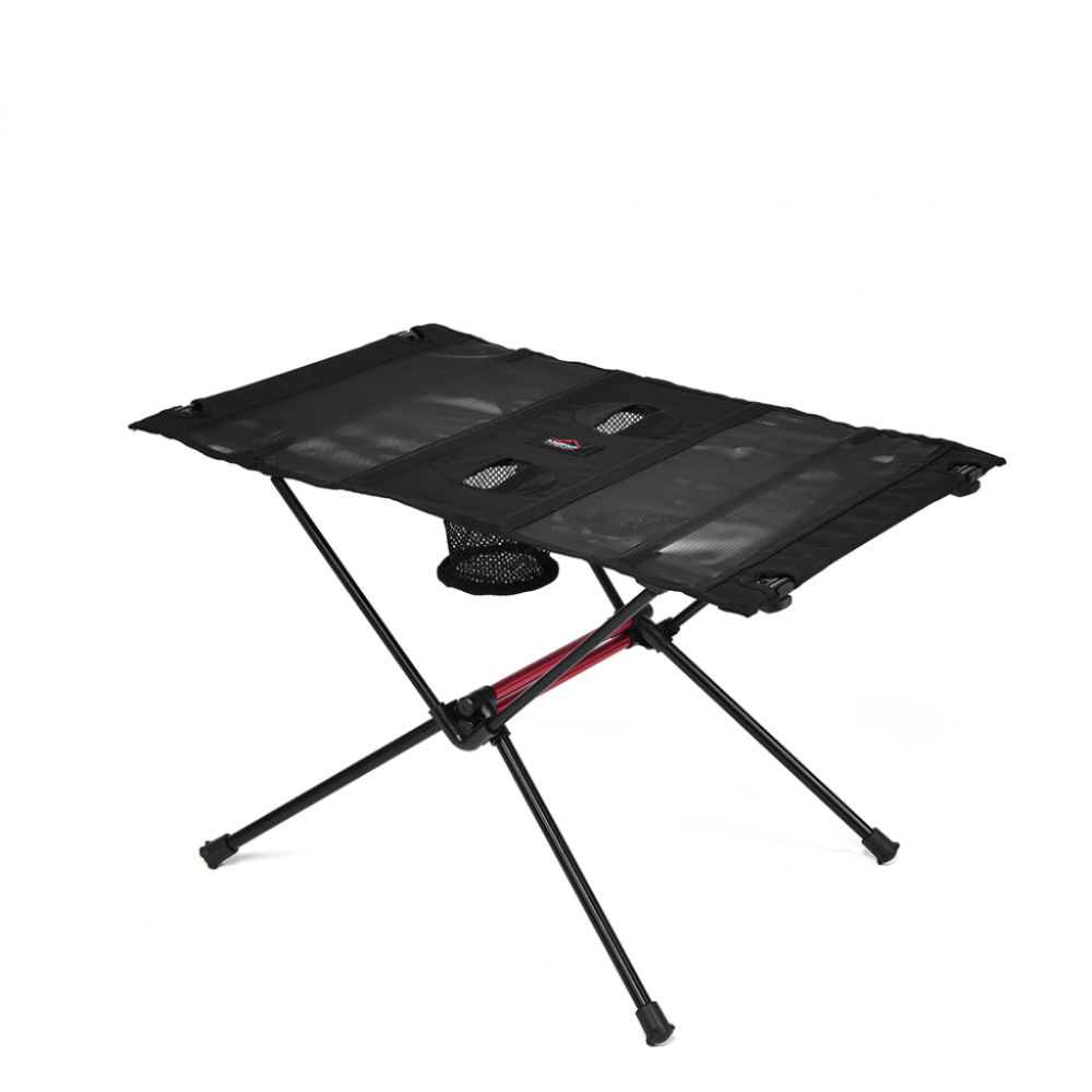 WIDESEA Portable Folding Camping Table with Cup Holders & Mesh Pocket Lightweigh
