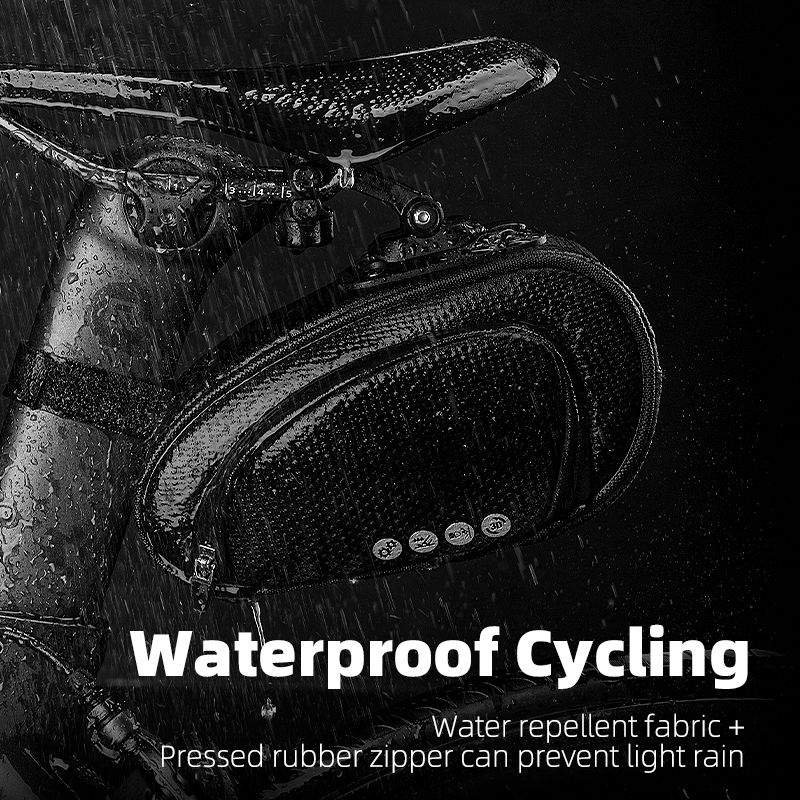 Thumbnail: ROCKBROS Rainproof Bag Shockproof Bicycle Saddle Bag For Reflective Large Capaci