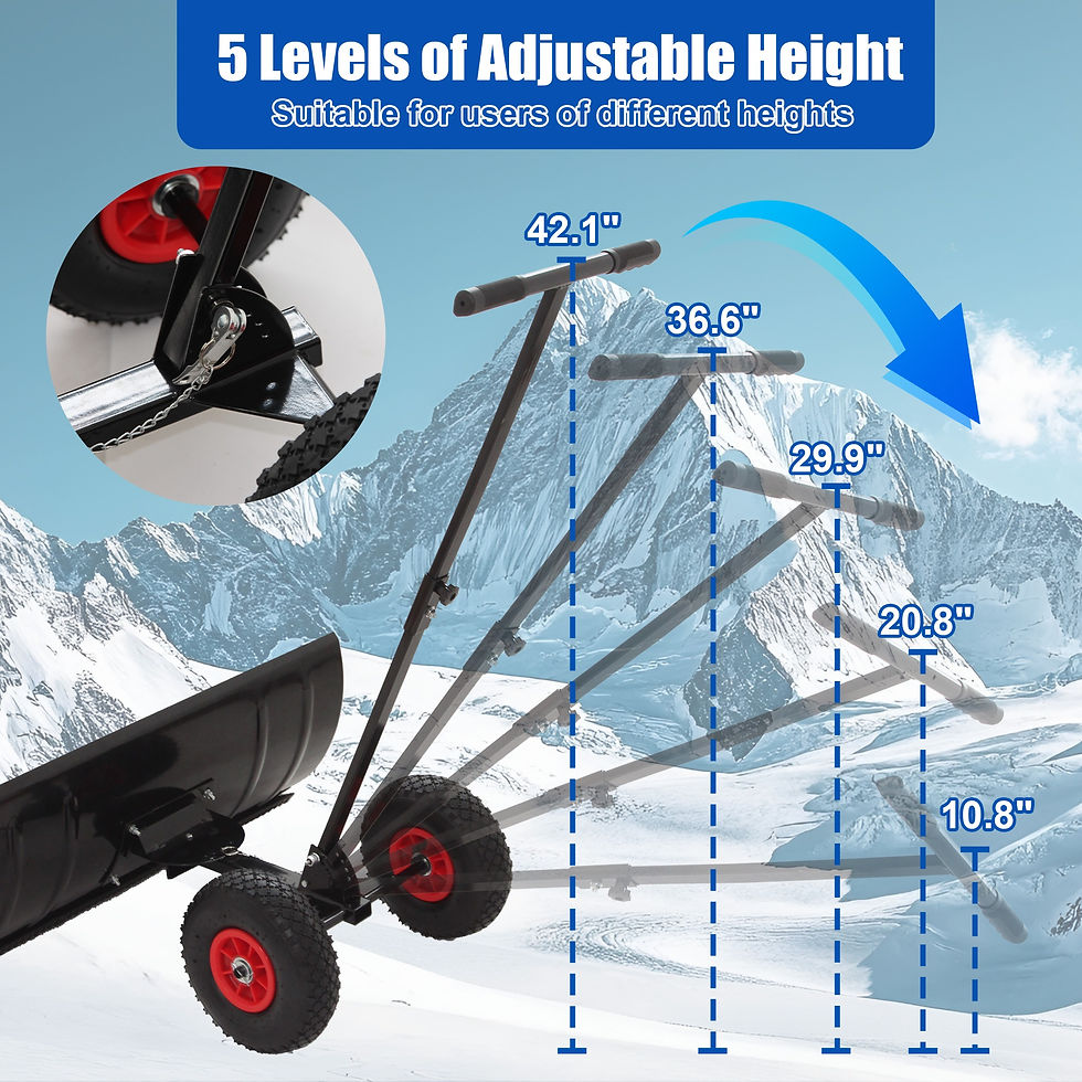 Thumbnail: 30" Metal Snow Pusher with Adjustable Handle