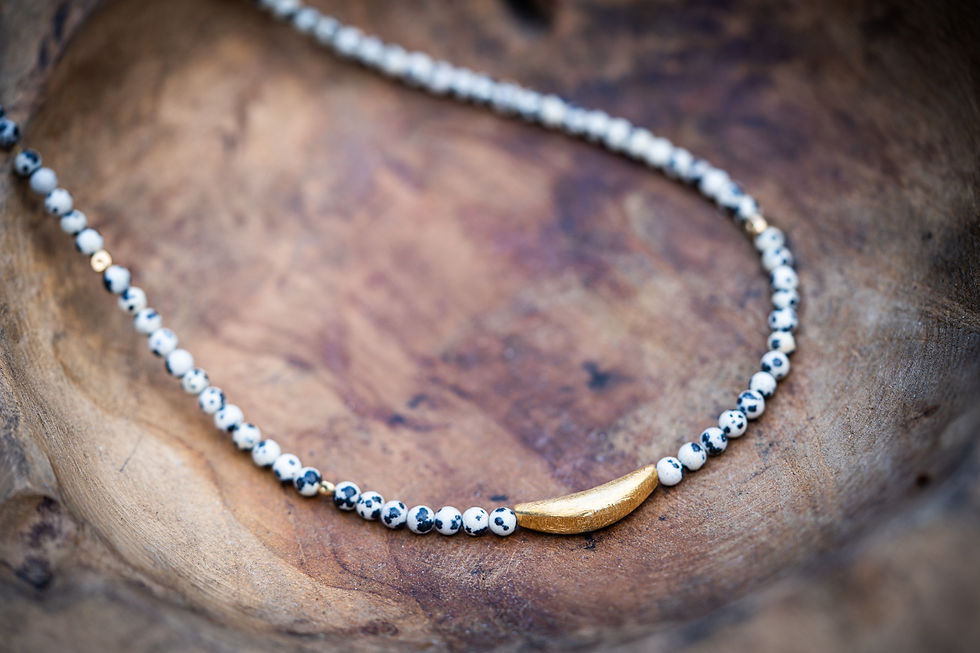 Naszyjnik Jaspis Black&White