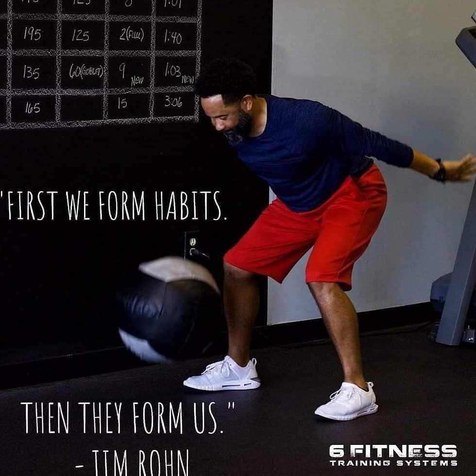 Photo of a personal trainer teaching habits