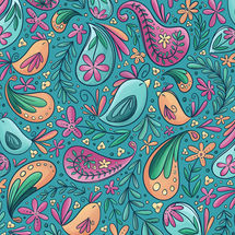 Paradise Birds - Teal