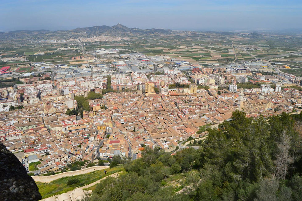 Vista panoràmica de Xàtiva des del Castell