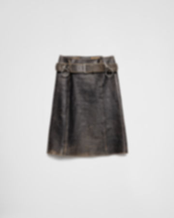 Leather miniskirt