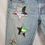 Thumbnail: Up-Cycled Low-Waist Boot Cut Star Women's Jeans