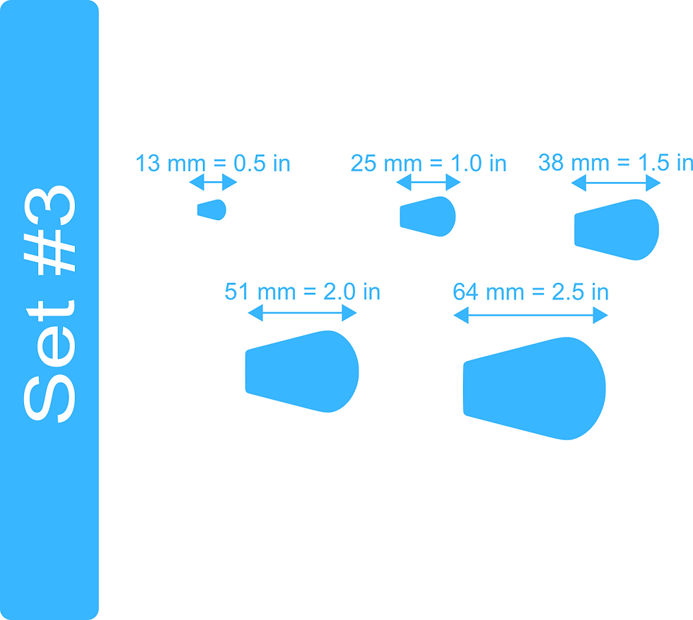 Thumbnail: Rounded Trapezoid Polymer Clay Cutters