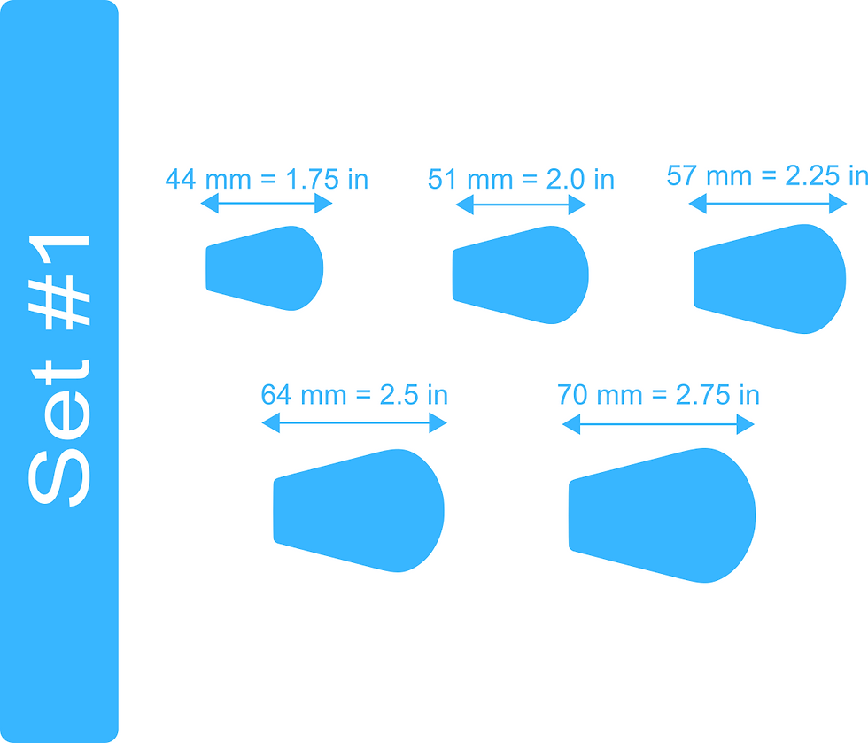 Thumbnail: Rounded Trapezoid Polymer Clay Cutters
