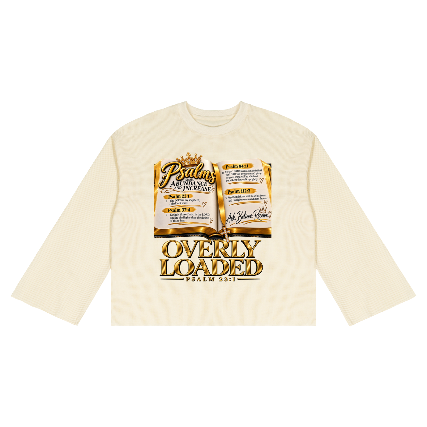 Unisex Waffle Raw Edge T-Shirt