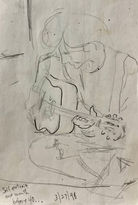 self-portrait with guitar 
