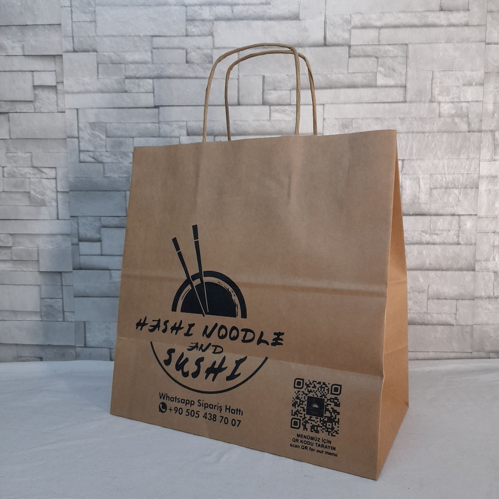 suşi poşeti esmer Kraft poşet çanta