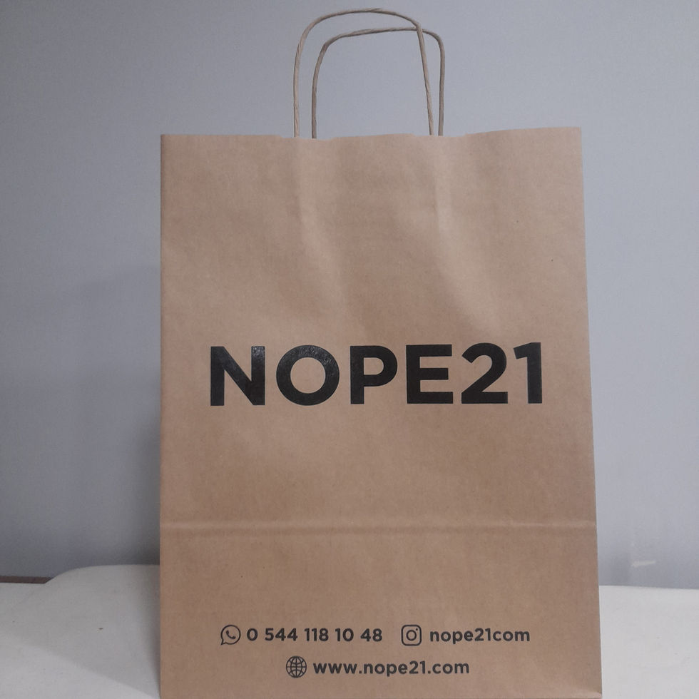 Kraft poşet logo baskılı 31*12*41 ölçü