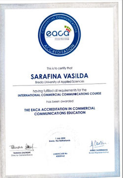 EACA Certificate