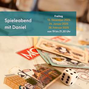 Spieleabend mit Daniel, einmal im Monat freitags
