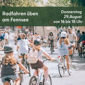 Radfahren üben am Fennsee, 29. August, von 16 bis 18 Uhr