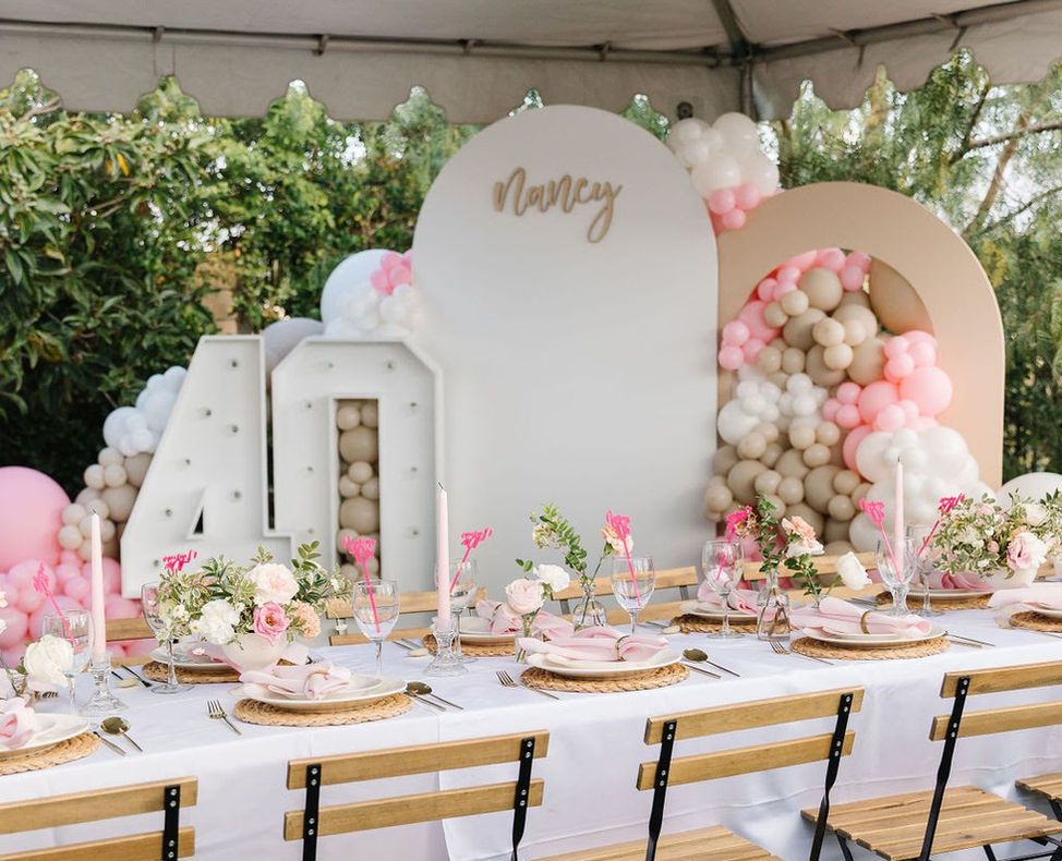 Backyard dining, birthday luncheon, pop-up dining