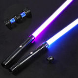 Oomyeh 2Pack FX Dueling Lightsaber Battle Sounds Metal Hilt Update 20 Colors Changeable 3 Modes 2 in 1 Light Sabers Perfect Christmas Halloween Present for Kids, Gifts for him, Men, Boyfriend, Dad