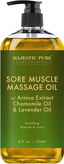 
MAJESTIC PURE Arnica Sore Muscle Massage Oil for Body - Natural Oil with Lavender and Chamomile Essential Oils - Warming, Relaxing, Massaging Joint & Muscles - 8 fl. oz., Gifts for Her, Gifts for Women, Gifts for Girlfriend, Gifts for Mom, Gifts for Wife, Gifts for Him, Gifts for Husband, Gifts for Boyfriends, Gifts for Dad, Gifts for friends, Gifts for Bride, Get Well, Gifts for Him, Gifts for Me, Mental Health, Self Care