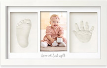 Baby Hand and Footprint Kit - Baby Footprint Kit, Newborn Keepsake Frame, Baby Handprint Kit,Personalized Baby Gifts, Nursery Decor,Baby Shower Gifts for Girls Boys, Mother's Day Gifts (Alpine White)