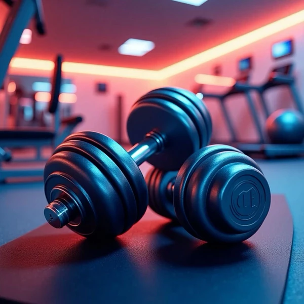 Two Dumbbells sitting on top of each other