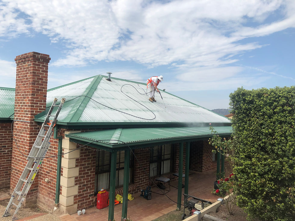 Before roof restoration process