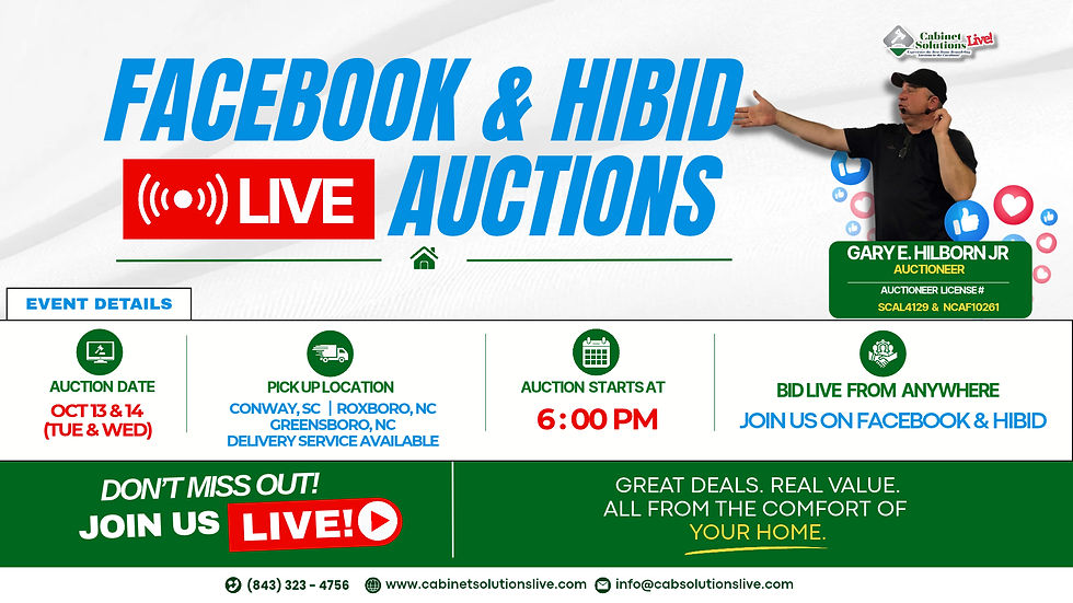 Online Auctions Tuesday & Wednesday!
