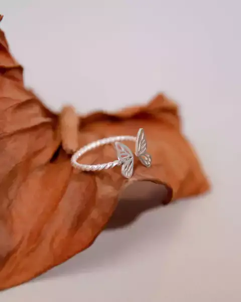Miniatura: Anel Asas de Borboleta Ajustável