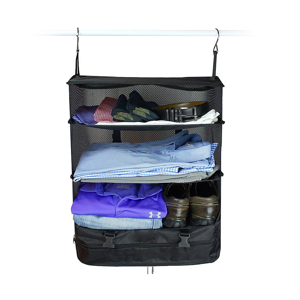 Thumbnail: 3-Layer Travel Hanging Bag, Multifunctional Luggage Organizer