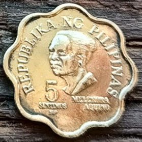 5 Сентимов, 1982 года, Филиппины, Монета, Монеты, 5 Sentimos 1982, Republika ng Pilipinas, Melchora Aquino de Ramos, Мельхора Акино де Рамос на монете.