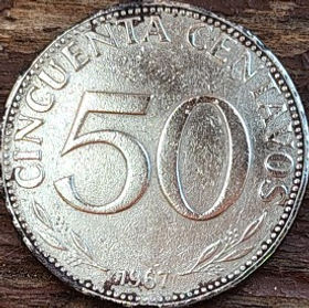 50 Сентаво 1967 року.