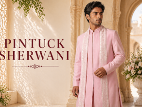 pintuck sherwani for grooms