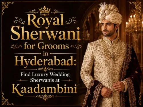 Royal Sherwani for Grooms in Hyderabad: Kaadambini Royal Wedding Sherwani