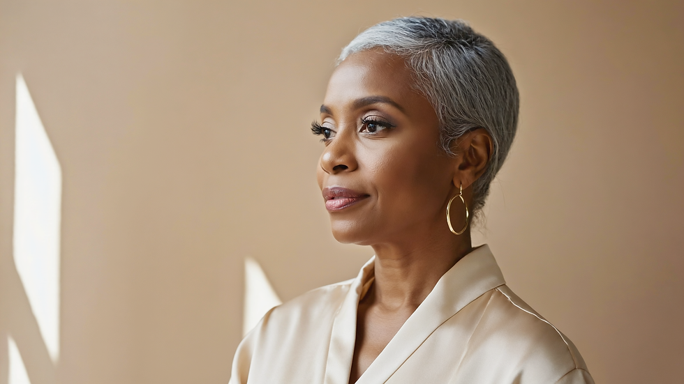 African American woman looking out the window thinking about the importance of her health