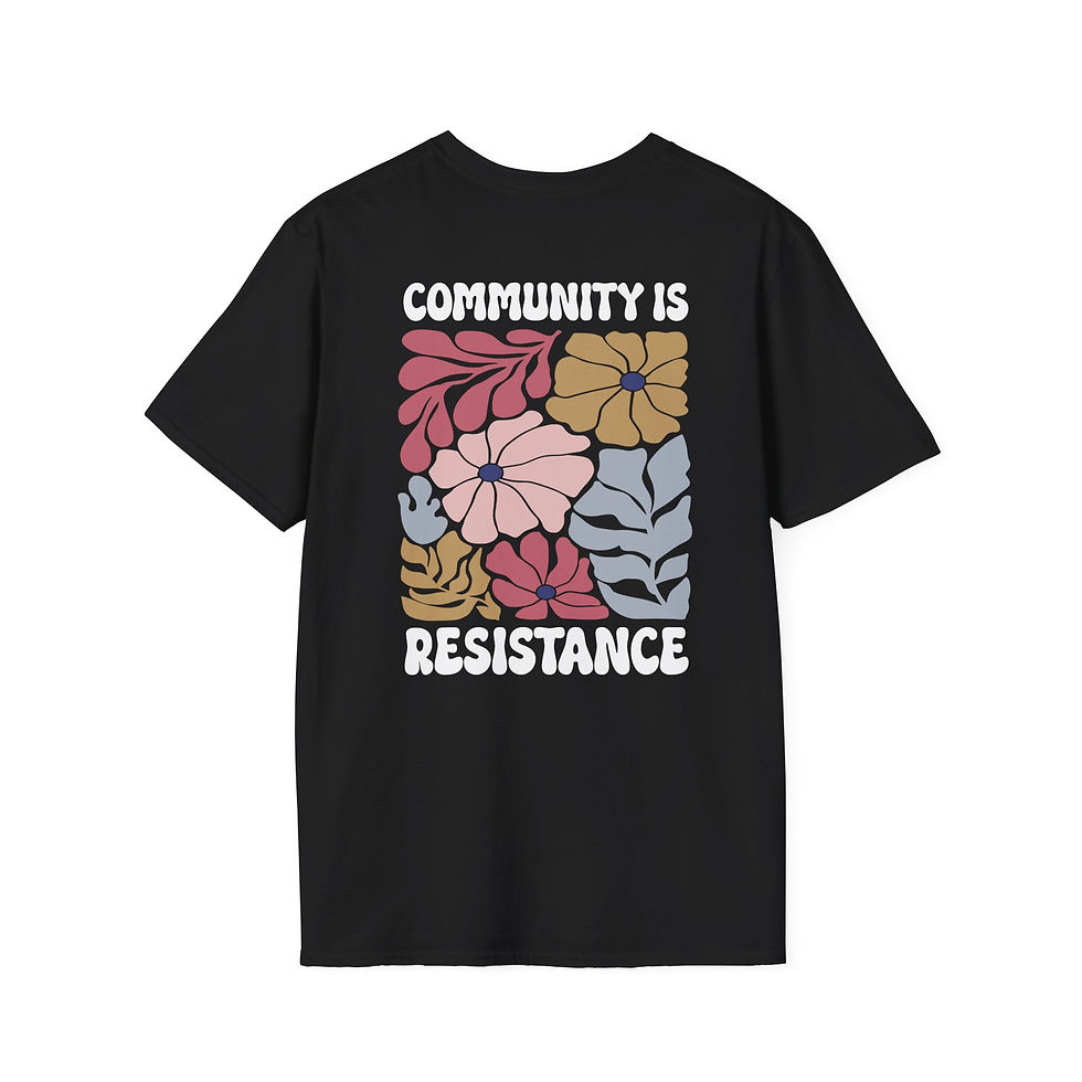 Thumbnail: Community is resistance Tee