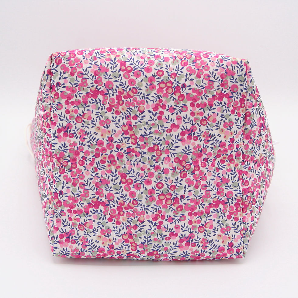 Thumbnail: Liberty Print Drawstring Toiletry Bag (Wiltshire Bud Pink)