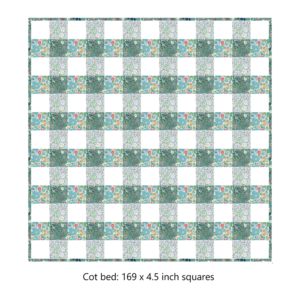 Thumbnail: Quilt Kit Liberty Fabric Tana Lawn (Gingham Green)