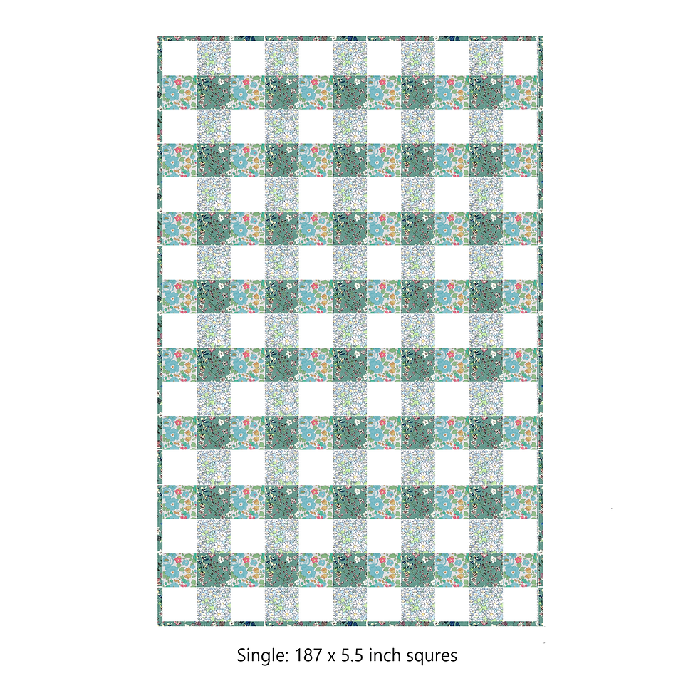 Thumbnail: Quilt Kit Liberty Fabric Tana Lawn (Gingham Green)
