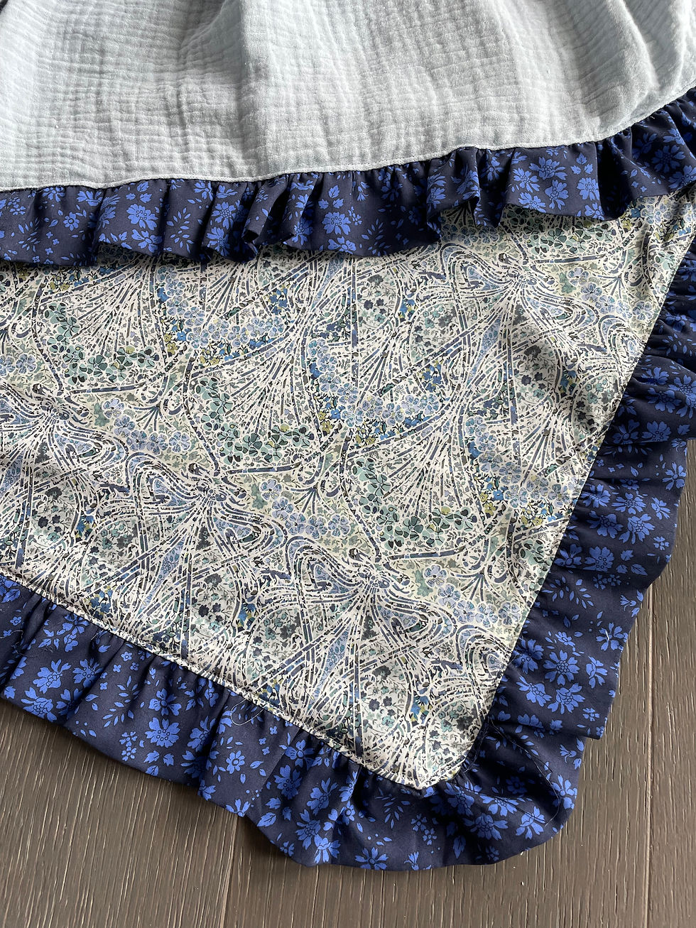 Thumbnail: Liberty Fabric Tana Lawn (Ianthe Blossom Blue)