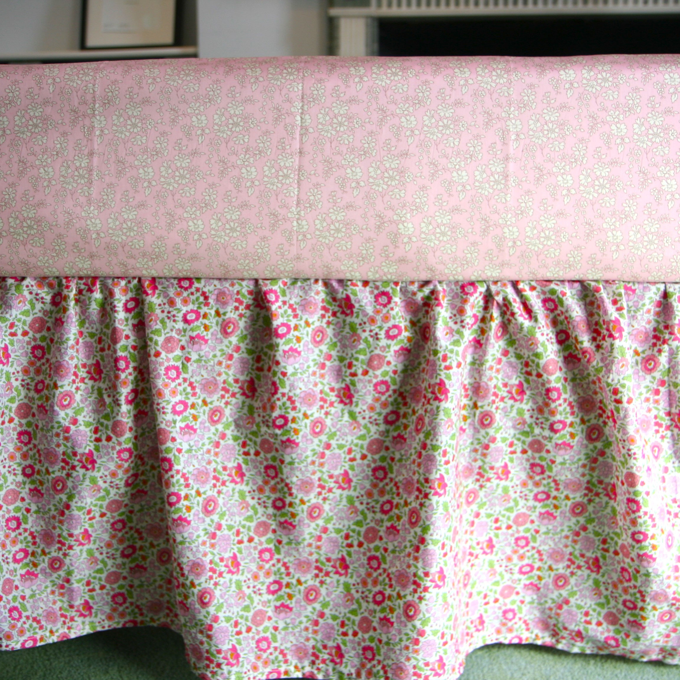 Bed skirt / Valance Made with Liberty Fabric