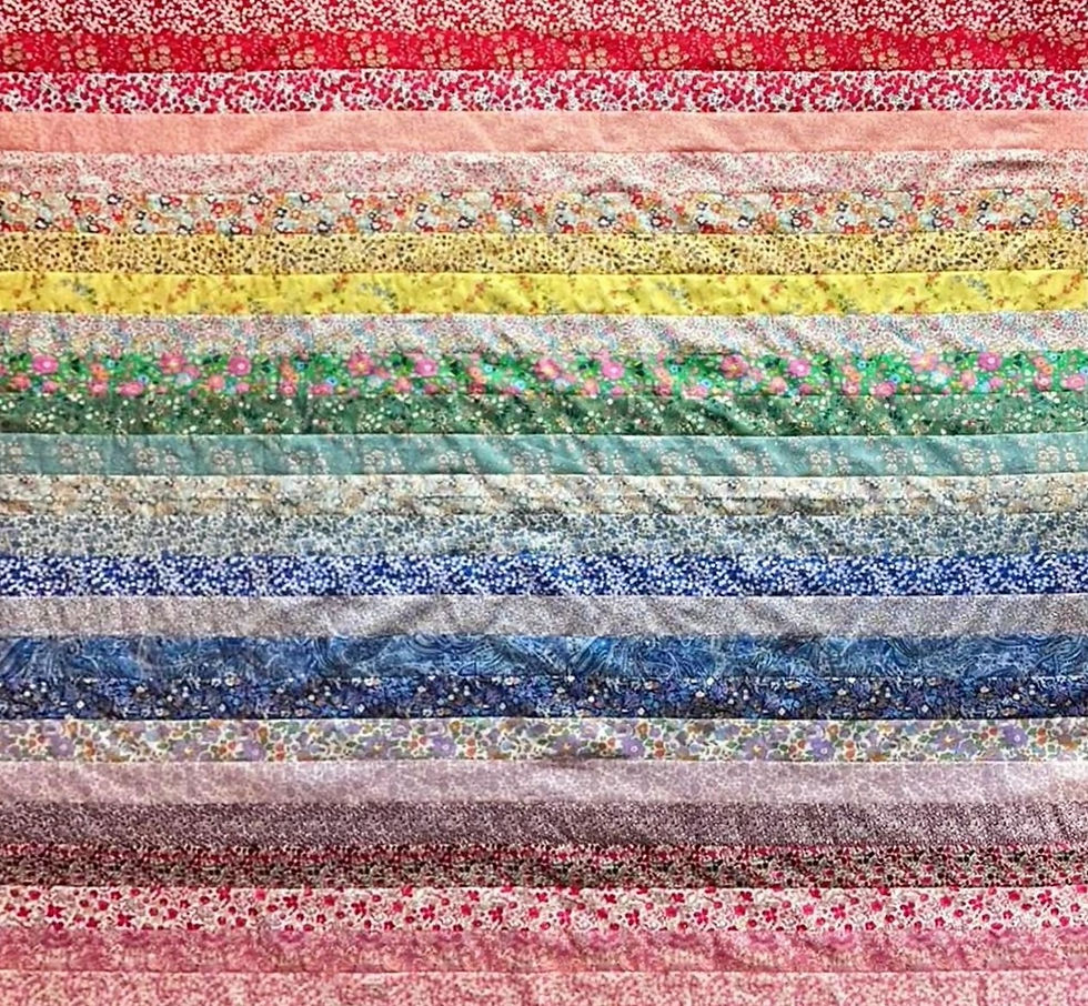Thumbnail: Quilt Kit Liberty Fabric Tana Lawn (Rainbow Strip)