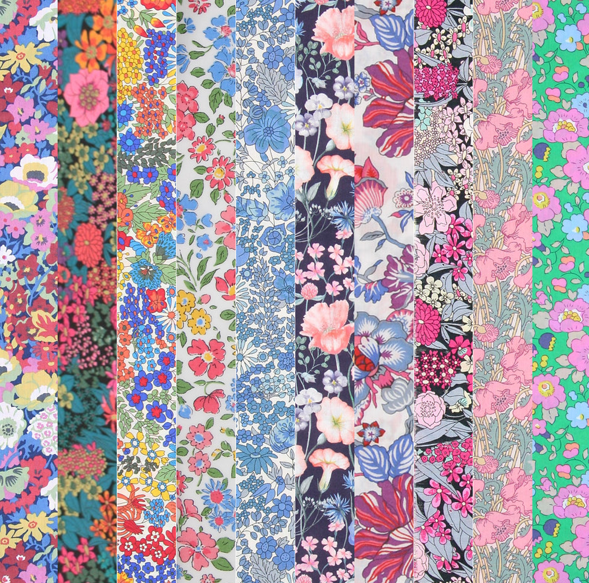 10 Piece Bundle Liberty Fabric Tana Lawn (Grande Florals)