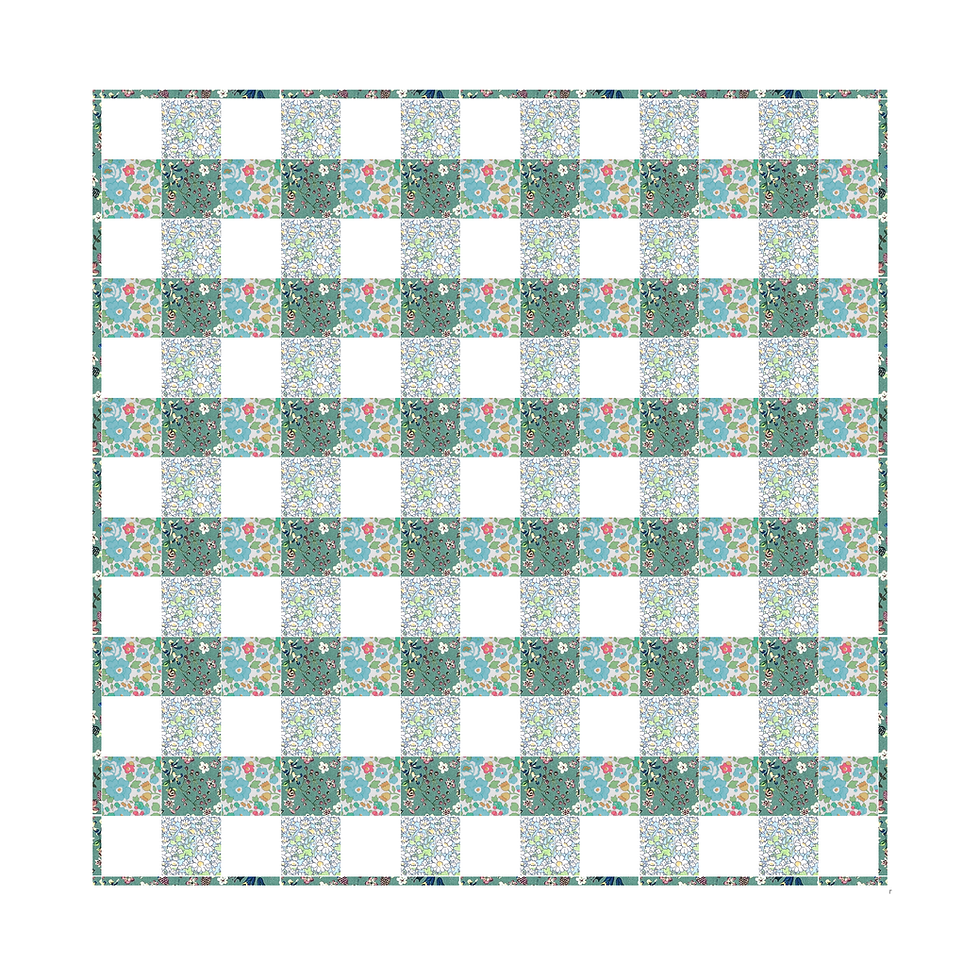 Thumbnail: Quilt Kit Liberty Fabric Tana Lawn (Gingham Green)