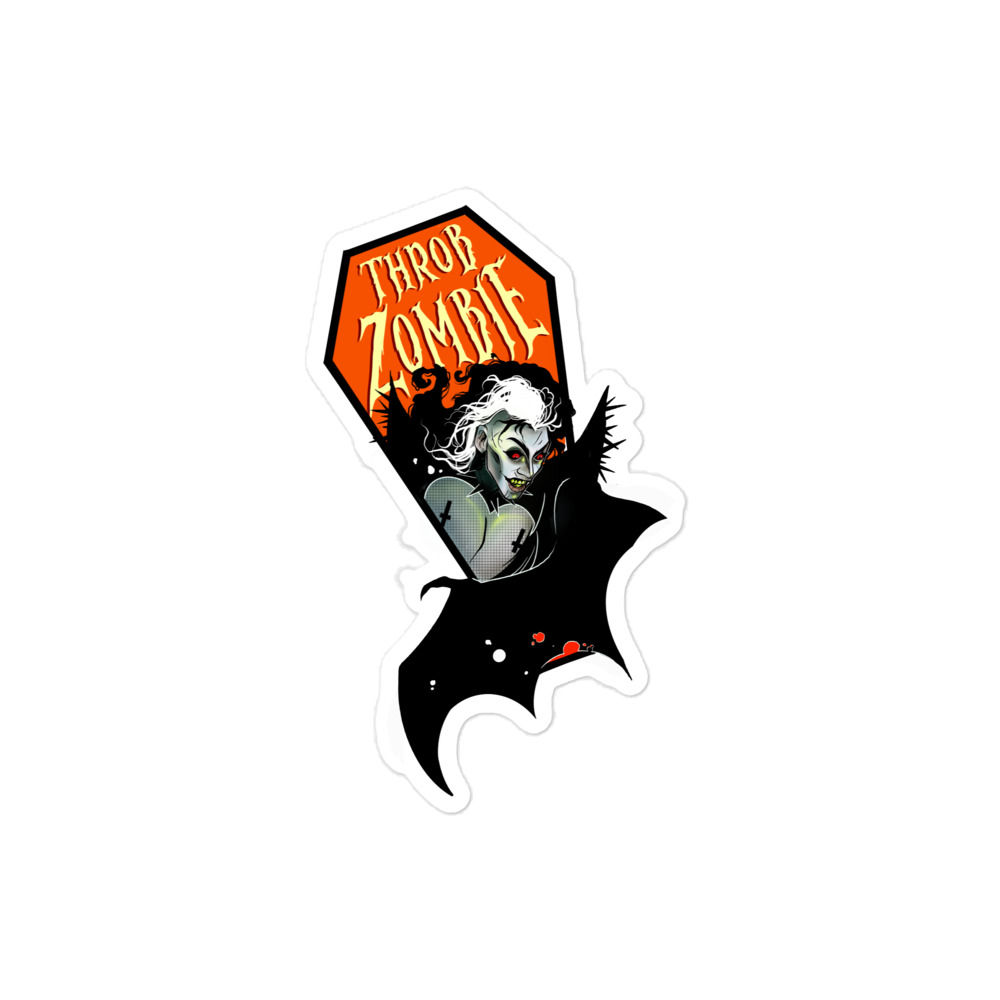 Throb Bat Coffin Sticker