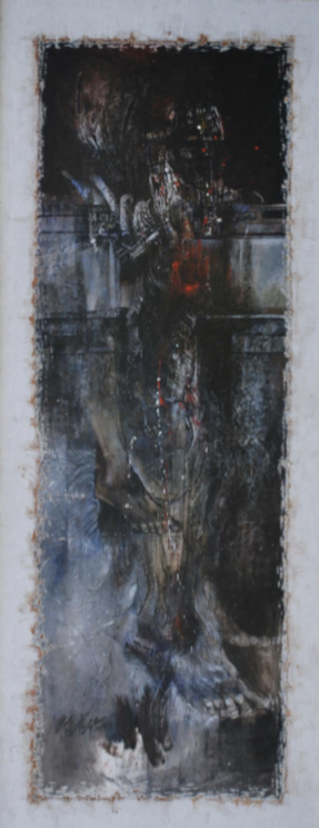 Acrílico sobre tela y madera, 180x90cm