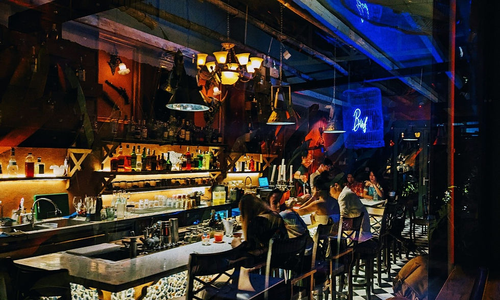 Full Bar Counter Side View