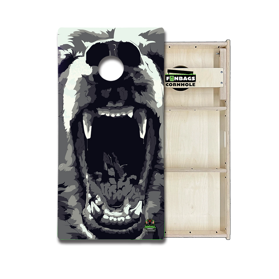 Football animal cornhole boards Tournament Edition collection of regulation 2x4 Baltic Birch boards with HD UV-printed realis