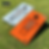 a set of cornhole boards featuring an orange tuxedo design on one board, and a blue tuxedo design on the second board.