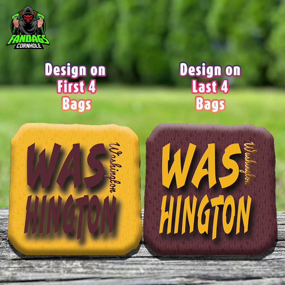 a set of professional football designed cornhole bags